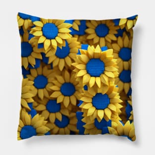 3D sunflower pattern Pillow