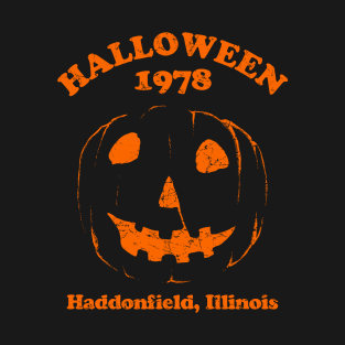 Halloween 1978 Holiday Spooky Myers Pumpkin Haddonfield T-Shirt