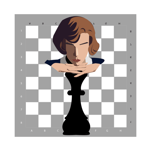The Queens Gambit Chessboard by HeardUWereDead