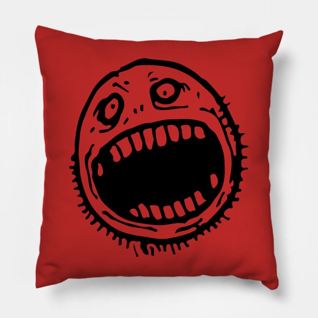 Angry Ball Pillow by CrankyPete Tees