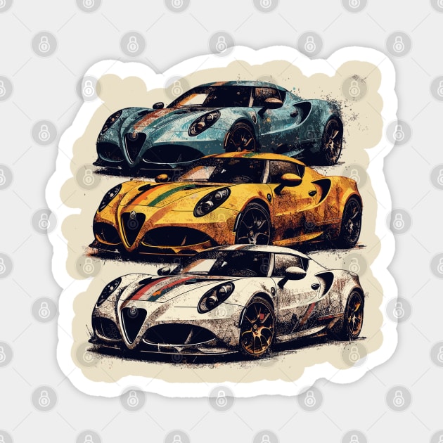 Alfa Romeo 4C Magnet by Vehicles-Art