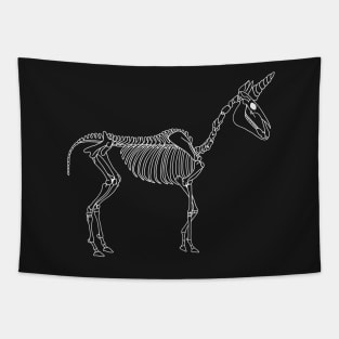 Spooky Unicorn (White) Tapestry
