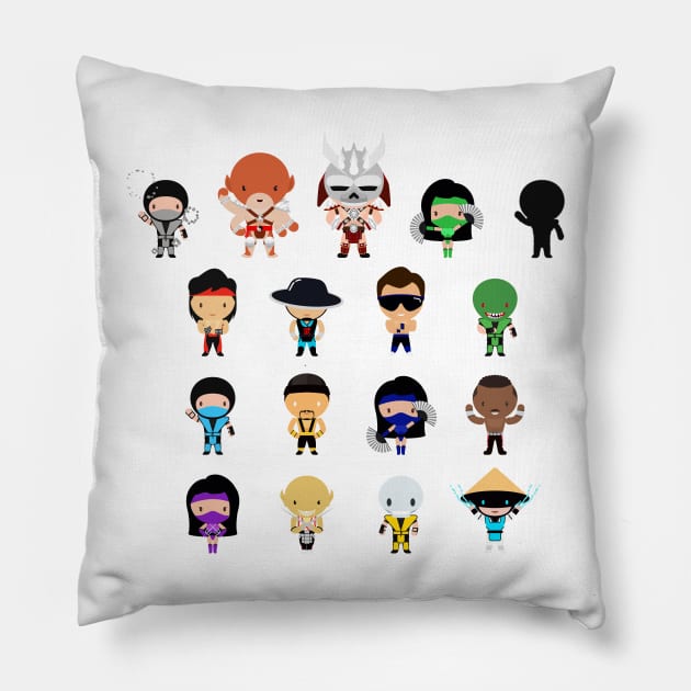 Mortal Kombat 2 - roster Pillow by raidan1280