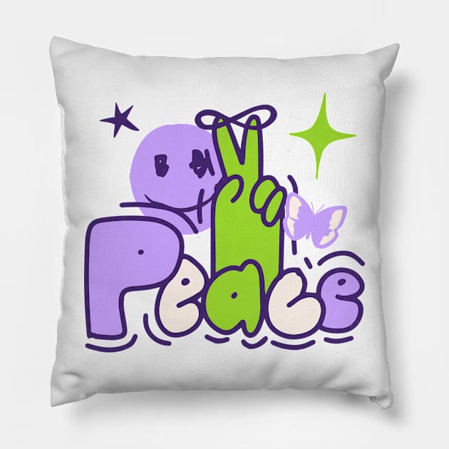 Peace Out Love Pillow by Just Gotta Look