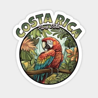 Rainforest Rainbow 🦜 Discover Costa Rica's Scarlet Macaws Magnet