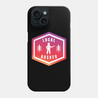 Local Busker Guitarist Silhouette Gradient Phone Case