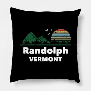 Mountain Sunset Flying Birds Outdoor Randolph Vermont Pillow