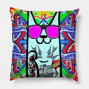 cat,cats,japan,graffiti,kpopm Pillow