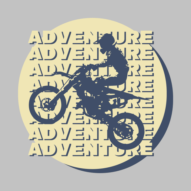 motocross vintage biker by fokaction