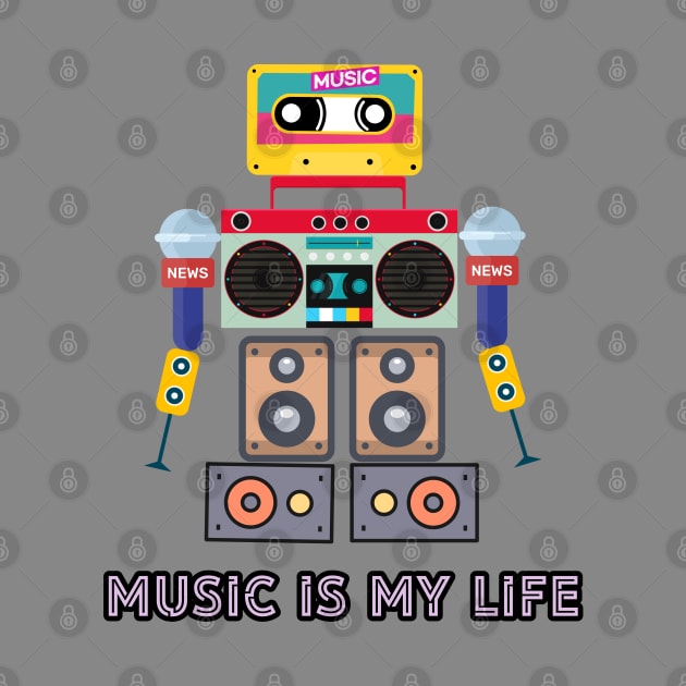 Music is my life,love music, robot by zzzozzo