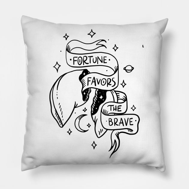 For une favors the brave Pillow by Paolavk