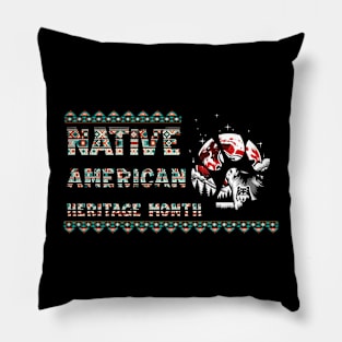 Wolf Native American Heritage Month Indigenous Pillow