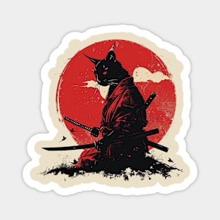 samurai cat Magnet