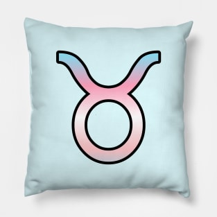 Taurus Trans Pride Symbol Pillow