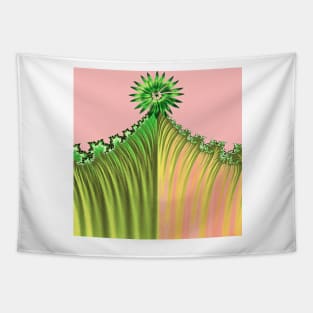 Spring Time Pink Fractal Curtain Tapestry