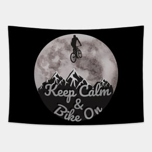 Keep Calm & Bike on.Retro bicycle Tapestry