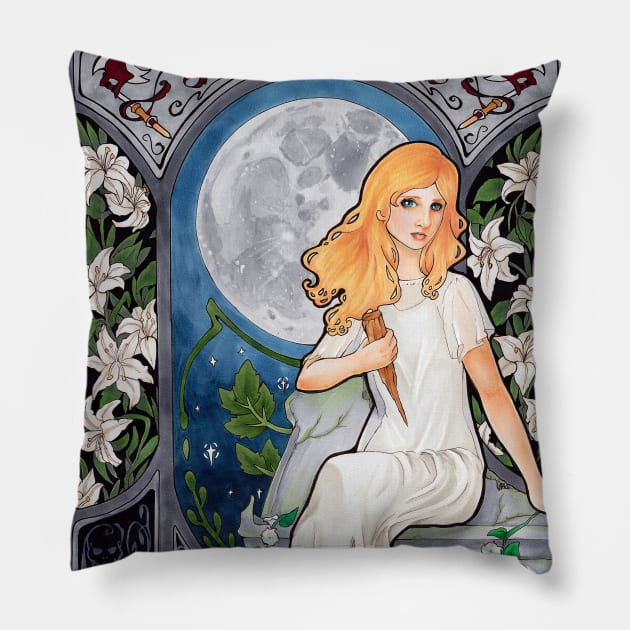 Buffy Art Nouveau Pillow by Ranefea