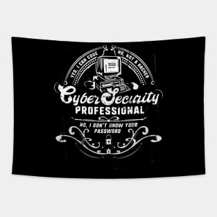 Cybersecurity Professional "Not a Hacker" Funny Vintage Tapestry