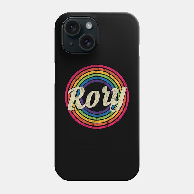 Rory - Retro Rainbow Faded-Style Phone Case by MaydenArt