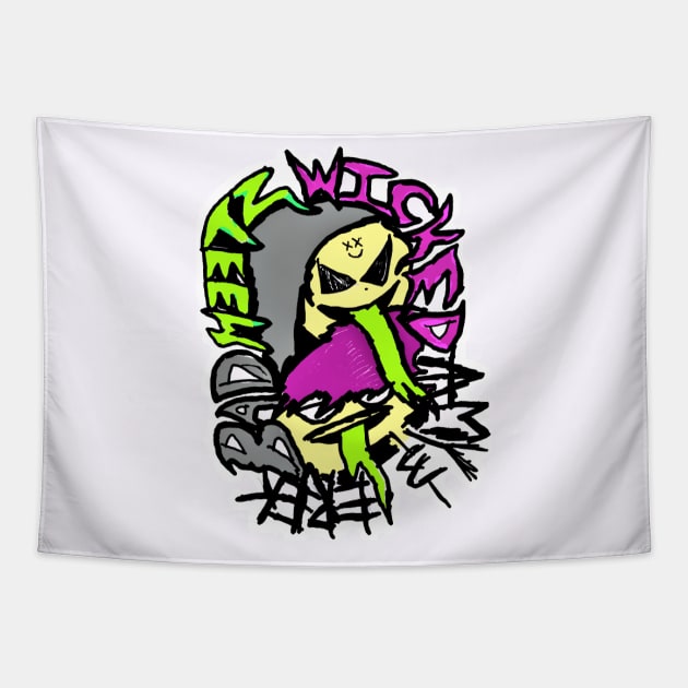 BAD AMY & EREK ROSE ''BAD MEETZ WICKED'' Tapestry by KVLI3N