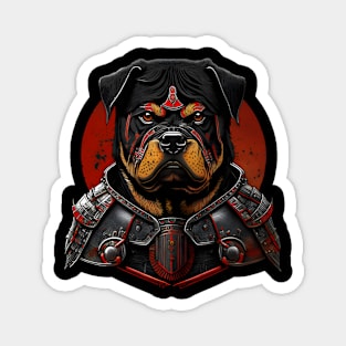 Rottweiler in Samurai Mode Magnet