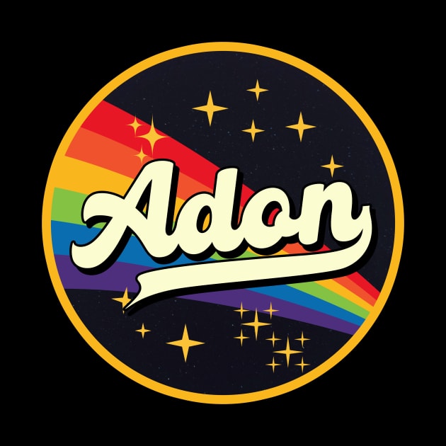 Adon // Rainbow In Space Vintage Style by LMW Art