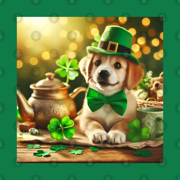 St Patricks Day Cute dog by yphien