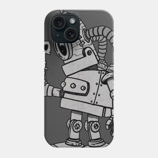 Robot grey in love Phone Case