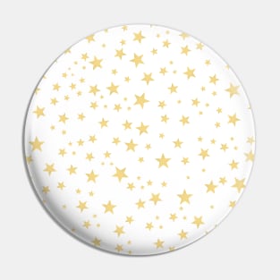 Shining yellow gold stars pattern Pin