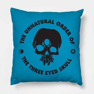 unnatural order of the three eyed skull Pillow