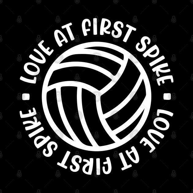 Love At First Spike Volleyball Girls Boys Cute Funny by GlimmerDesigns