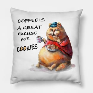 Fat funny cat Pillow