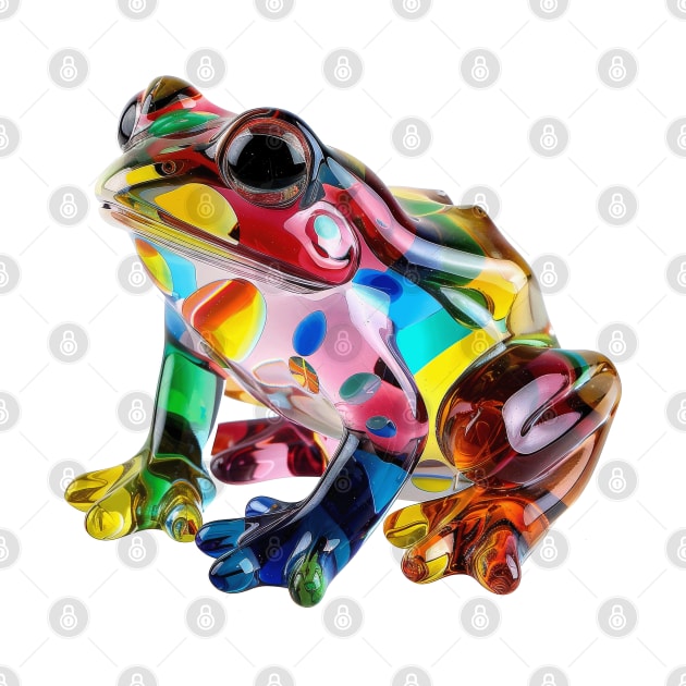 Colourful Crystal Glass Frog Figurine by Russell102