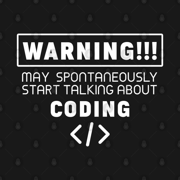 Warning, may spontaneously start talking about coding by Purrfect Corner