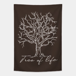 Tree of life (white version) Tapestry