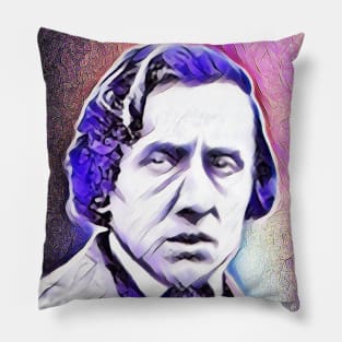 Frédéric Chopin Pink Portrait | Frédéric Chopin Artwork 7 Pillow