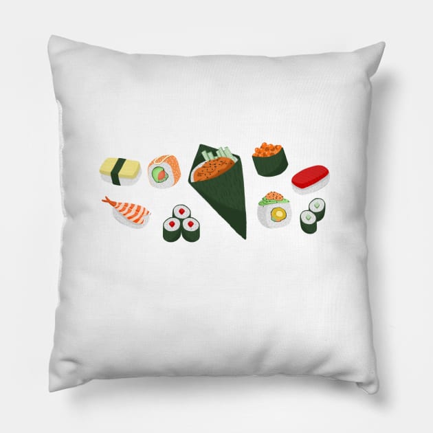 Sushi Combo Pillow by DebbieMongrel