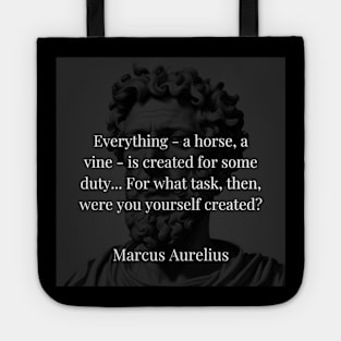 Marcus Aurelius's Inquiry: Discovering Your Unique Purpose Tote