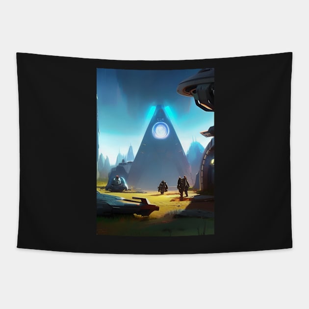 MEGA TELEPORT ACTIVATED ON PLANET SAM Tapestry by sailorsam1805