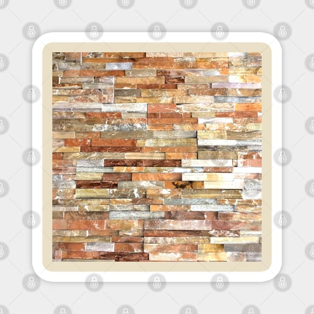 abstract contemporary fall colors beige cream stone Magnet by Tina