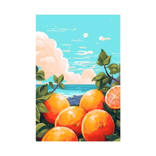 Oranges and Ocean Waves T-Shirt