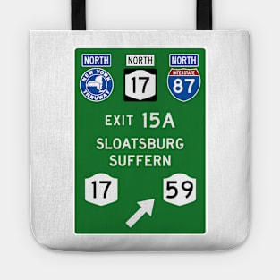 New York Thruway Northbound Exit 15A: Sloatsburg Suffern Rte 17 Tote