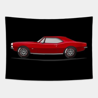 Red Muscle Car Vector Tapestry