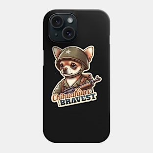 Chihuahua soldier Phone Case