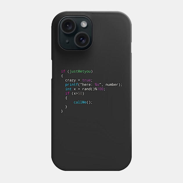 Programmer Dating source code for your number Phone Case by Quentin1984