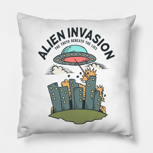 Alien Invasion Pillow by evergreen_brand