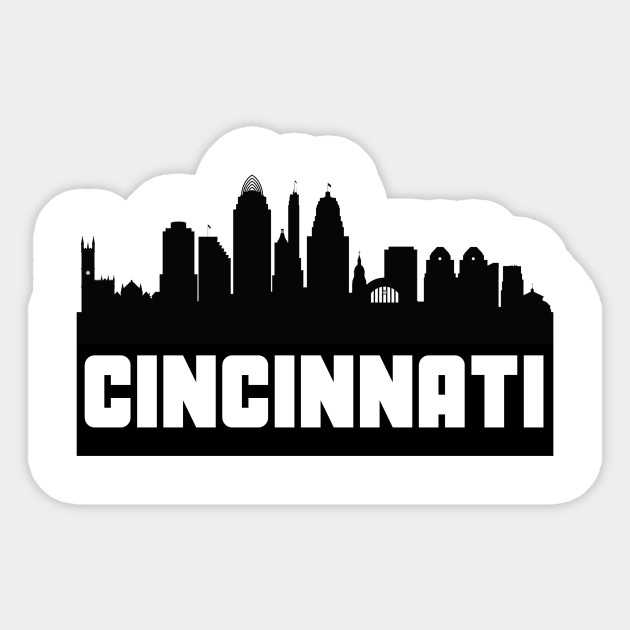 Cincinnati Ohio Skyline Cincinnati Sticker Teepublic