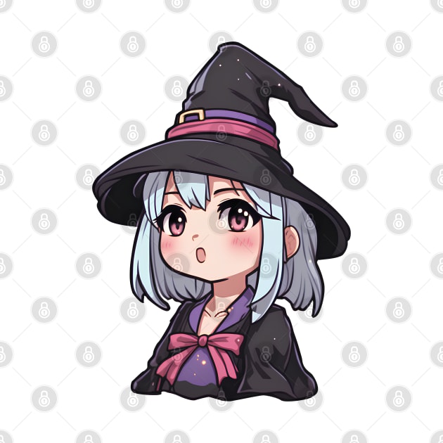 Anime girl witch halloween by InkPulse
