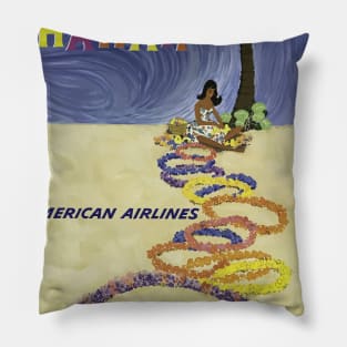 Vintage Travel - Hawaii (American Airlines) Pillow