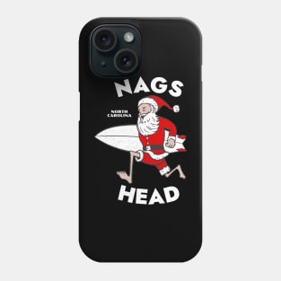 Nags Head, NC Christmas Vacationing Skiing Santa Phone Case